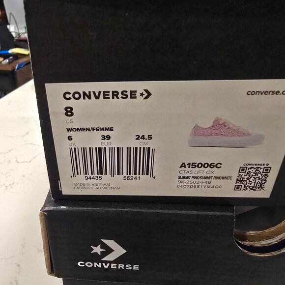 Converse - Women's Chuck Taylor All Star Lace Low Top Shoes (A15006C) Pink SZ 8 - Picture 9 of 12